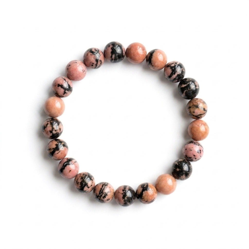 bracelet pierre naturelle rhodonite 8mm fond blanc #bracelet-8mm-rhodonite