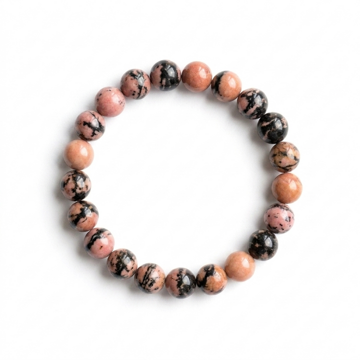 bracelet pierre naturelle rhodonite 8mm fond blanc #bracelet-8mm-rhodonite