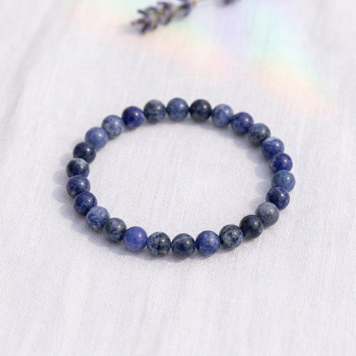 bracelet pierre naturelle sodalite 6mm décor lin #bracelet-6mm-sodalite