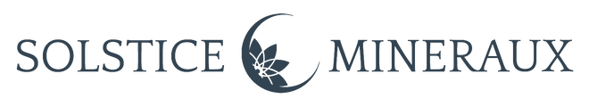 Logo bleu sans fond Solstice & Minéraux