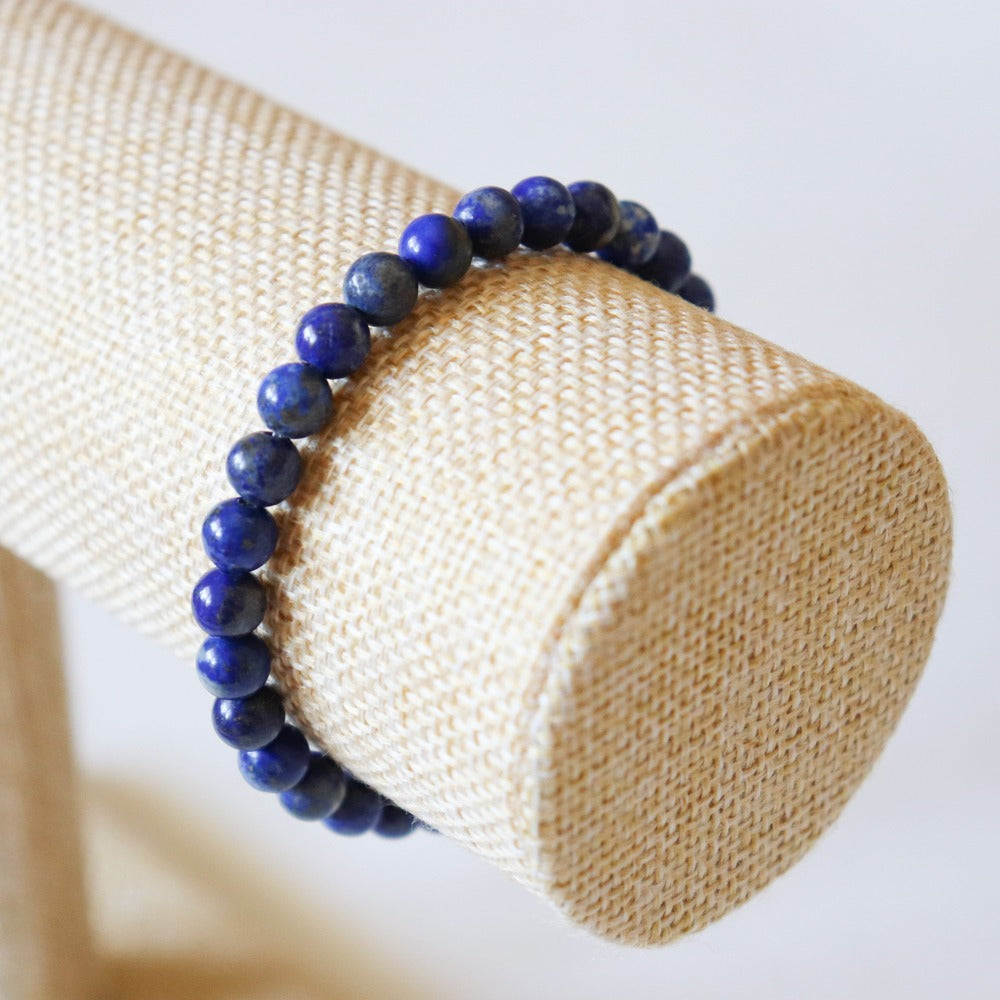 Bracelet Lapis Lazuli naturel, perles rondes 6mm