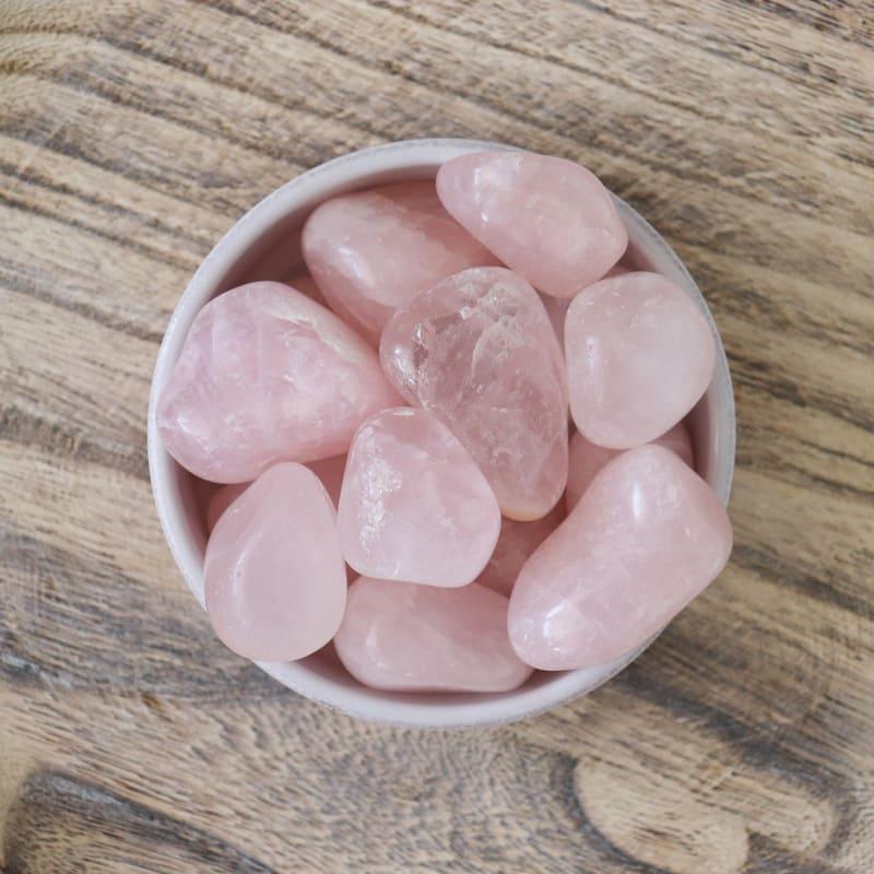 pierre roulée en quartz rose