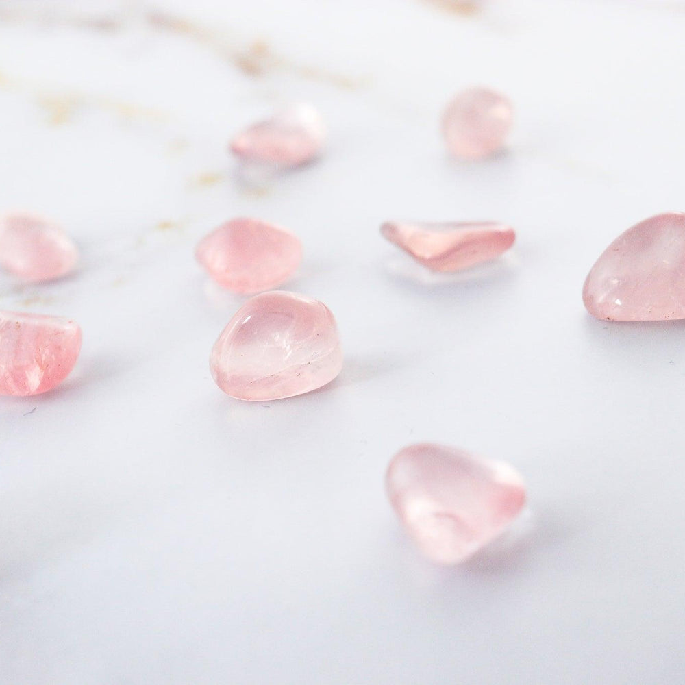 pierre roulée en quartz rose